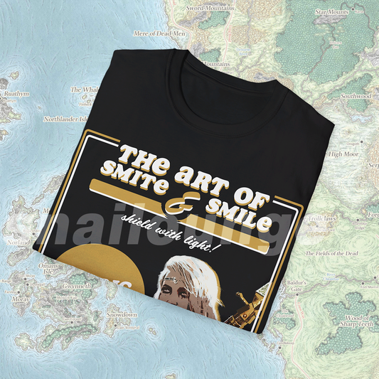 The Art of Smite and Smile! Cleric Design Shirt